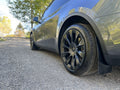 Rally Armor 20-26 Tesla Model Y, Juniper Y Black Mud Flap - Metallic Black Logo