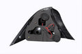 ANZO 2001-2003 Honda Civic Taillights Black w/ Halo