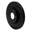 R1 04-08 Mazda RX-8 Front Left Drilled & Slotted Black Brake Rotor