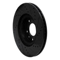 R1 04-08 Mazda RX-8 Front Left Drilled & Slotted Black Brake Rotor