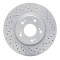 R1 04-12 Mitsubishi Eclipse Front Right Drilled & Slotted Geoperformance Rotor