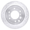 DFC 08-14 Mitsubishi Montero Limited (Mexico) Rear Right Drilled & Slotted Silver Brake Rotor
