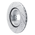 R1 Concepts Brake Rotor Drilled and Slotted Silver Fits Genesis G70