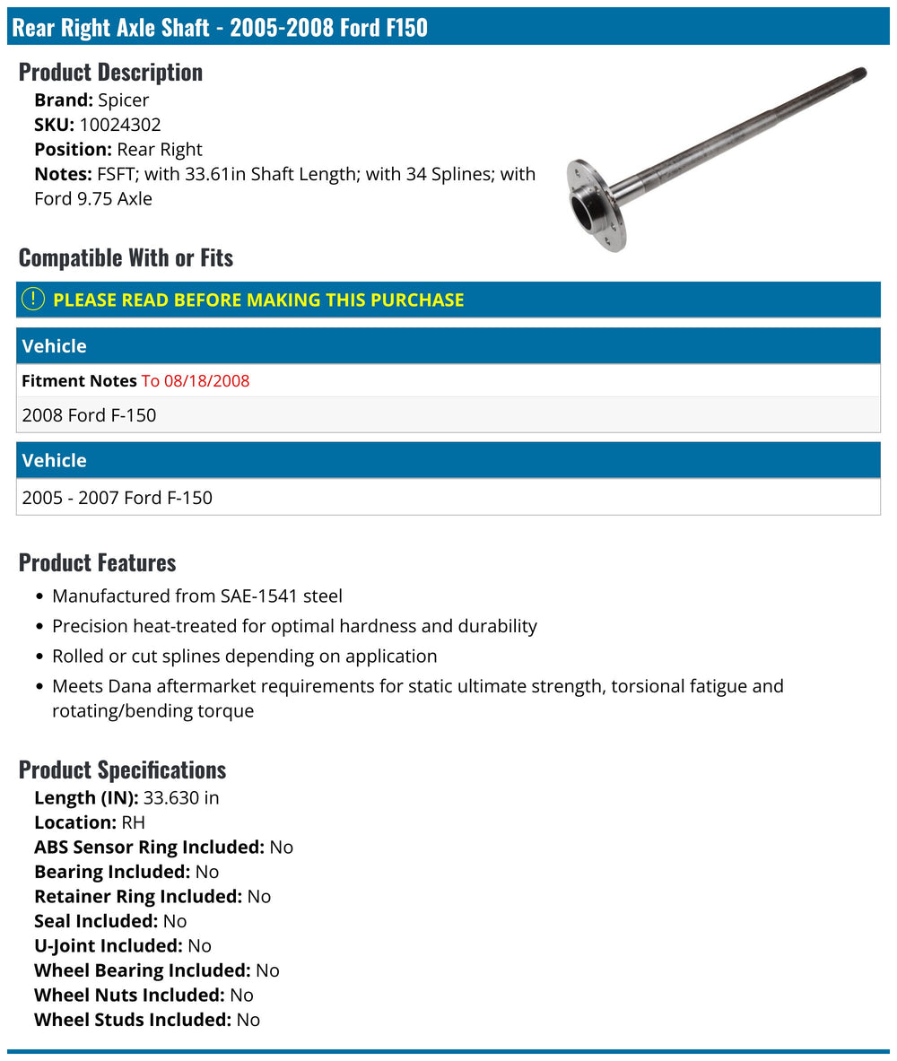 Drive Axle Shaft
