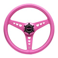 NRG Prisma Lab Reinforced Steering Wheel (350mm) - Pink w/ Heart Cutout Spokes