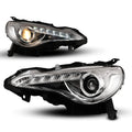 1216 TOYOTA TUNDRA 1421 DRL PROJECTOR HEAD LIGHTSNON AUTO LEVER (BLACK/CLEAR)