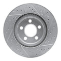 R1 95-03 BMW 750Il Rear Left Drilled & Slotted Geoperformance Rotor