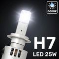 H7 12V (6000 KELVIN) 25 WATT (SINGLE BEAM) BALLAST FREE LED HEADLIGHT BULBS