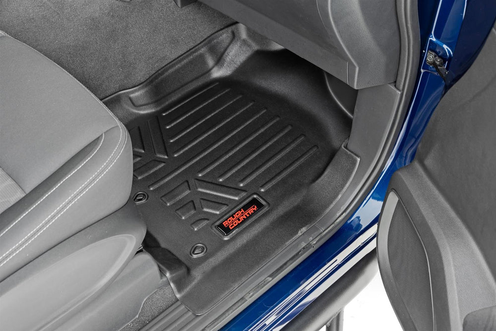 ~(15 lbs. 38X30X6)~ Heavy Duty Floor Mats [Front/Rear] - (16-20 Nissan Titan Titan XD Crew Cab)