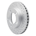 DFC 76-93 Ford Bronco Front Right Drilled & Slotted Geoperformance Rotor