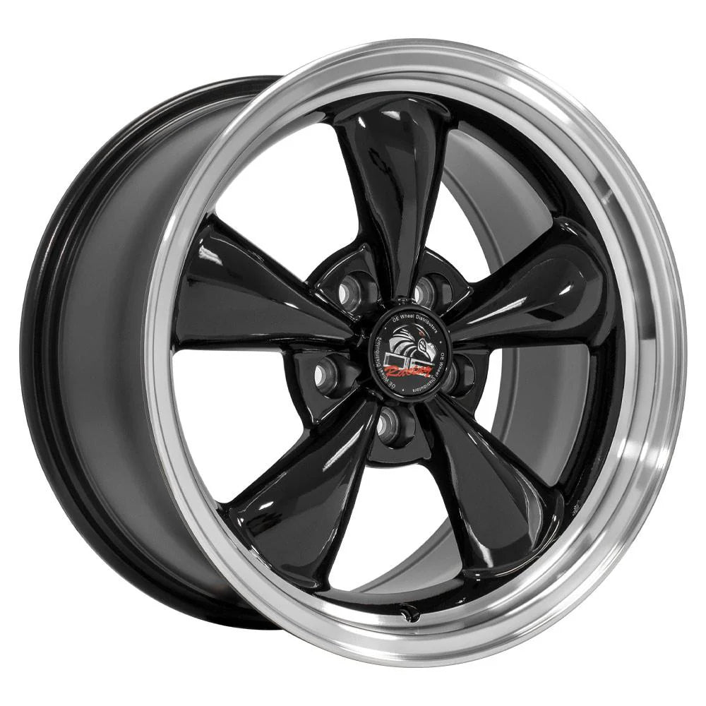 17 IN REPLICA WHEEL FR01 FITS FORD MUSTANG BULLITT RIM 17X9 BLACK WHEEL