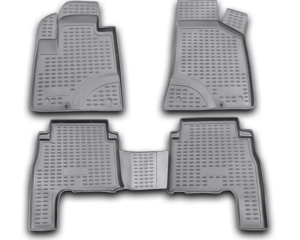 ~(12 lbs. 33X20X6)~ Profile Floor Liners Front and 2nd Row Black Santa Fe 2007-2009