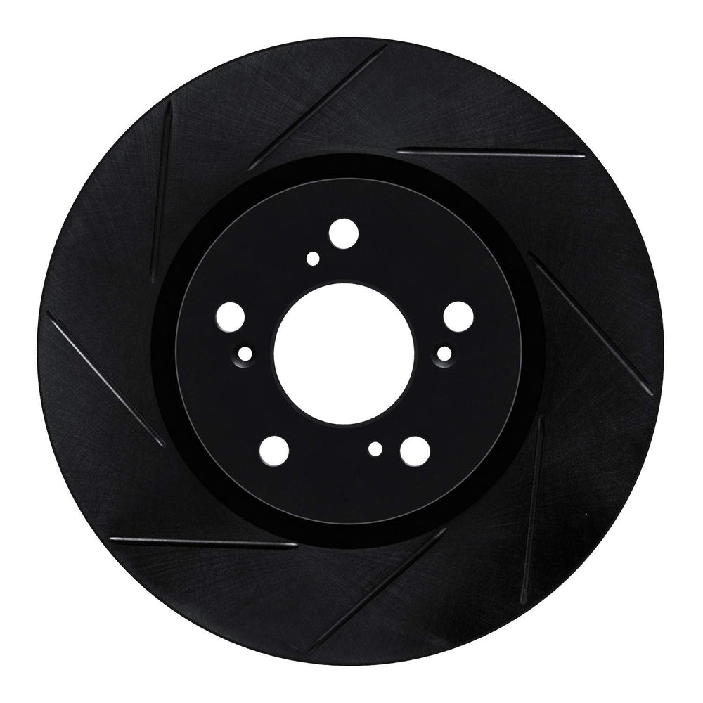 R1 05-12 Acura RL Front Left Slotted Black Brake Rotor