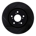 R1 05-12 Acura RL Front Left Slotted Black Brake Rotor