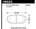 Hawk 06-10 Mazda Miata MX-5 DTC-30 Race Rear Brake Pads