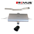Remus Stainless Steel Tail Pipe 102 mm Angled Rolled Edge Black Chrome w/Adjustable Clamp