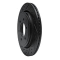 R1 15-17 Ford F-150 4WD Rear Left Drilled & Slotted Black Brake Rotor