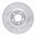 R1 07-15 Infiniti G35 Front Right Drilled & Slotted Silver Brake Rotor
