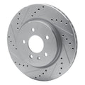 DFC 16-20 Buick Regal Sportback Rear Left Drilled & Slotted Silver Brake Rotor
