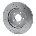 DFC 16-20 Buick Regal Sportback Rear Left Drilled & Slotted Silver Brake Rotor