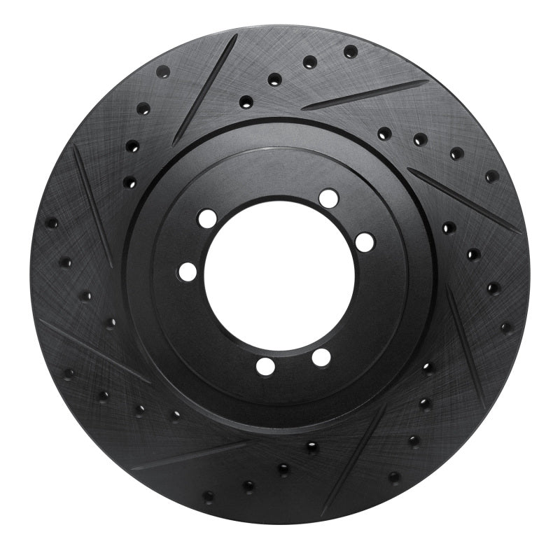 R1 96-06 Hummer H1 Rear Left Front Left Drilled & Slotted Black Brake Rotor