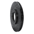 R1 96-06 Hummer H1 Rear Left Front Left Drilled & Slotted Black Brake Rotor