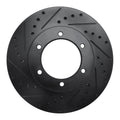 R1 91-98 Toyota 4Runner Front Left Drilled & Slotted Black Brake Rotor