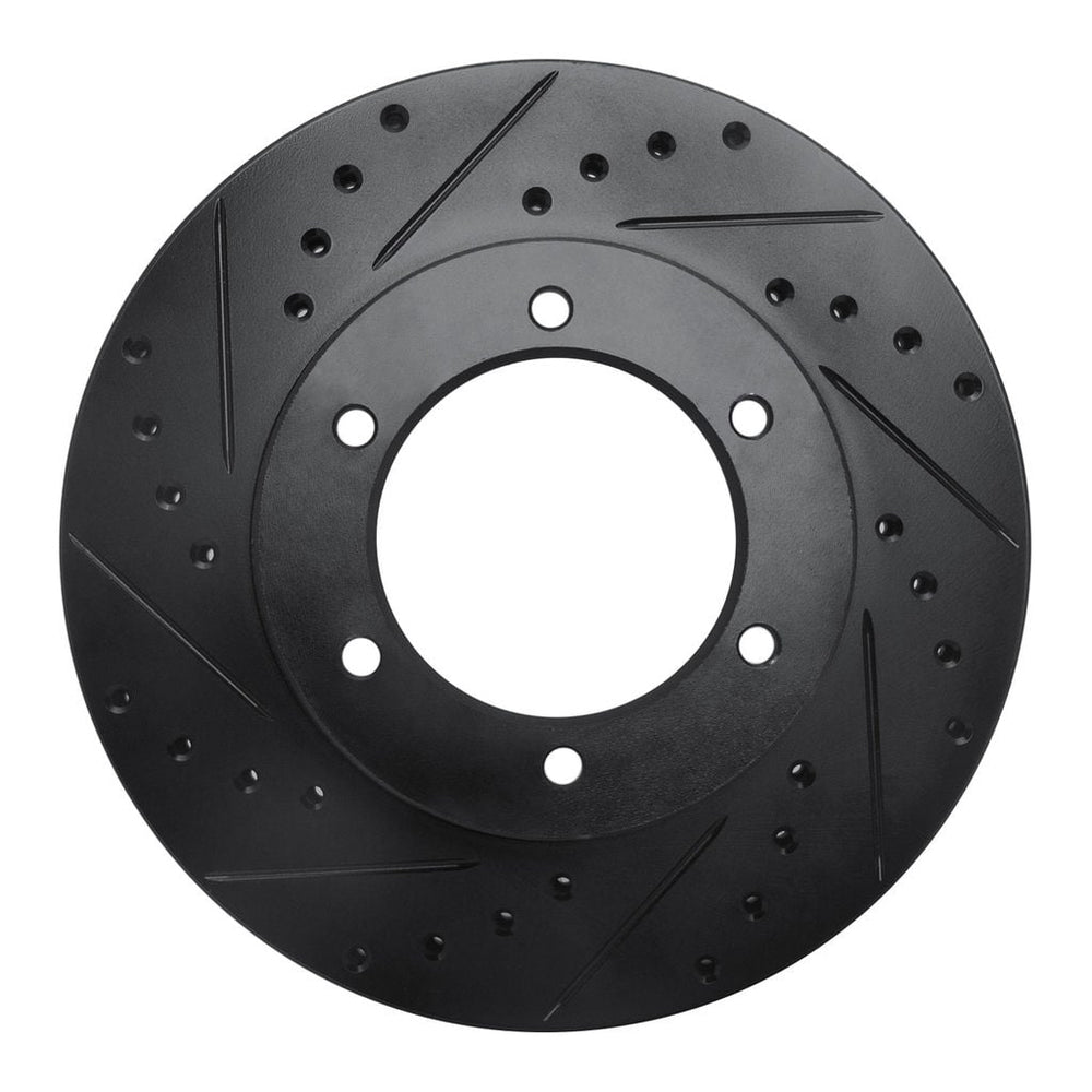 R1 91-98 Toyota 4Runner Front Left Drilled & Slotted Black Brake Rotor