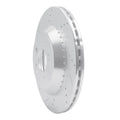 R1 Concepts Brake Rotor Drilled and Slotted Silver Fits Mercedes-Benz S400