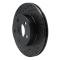 R1 95-02 Ford Ranger (USA/Canada) Front Left Drilled & Slotted Black Brake Rotor