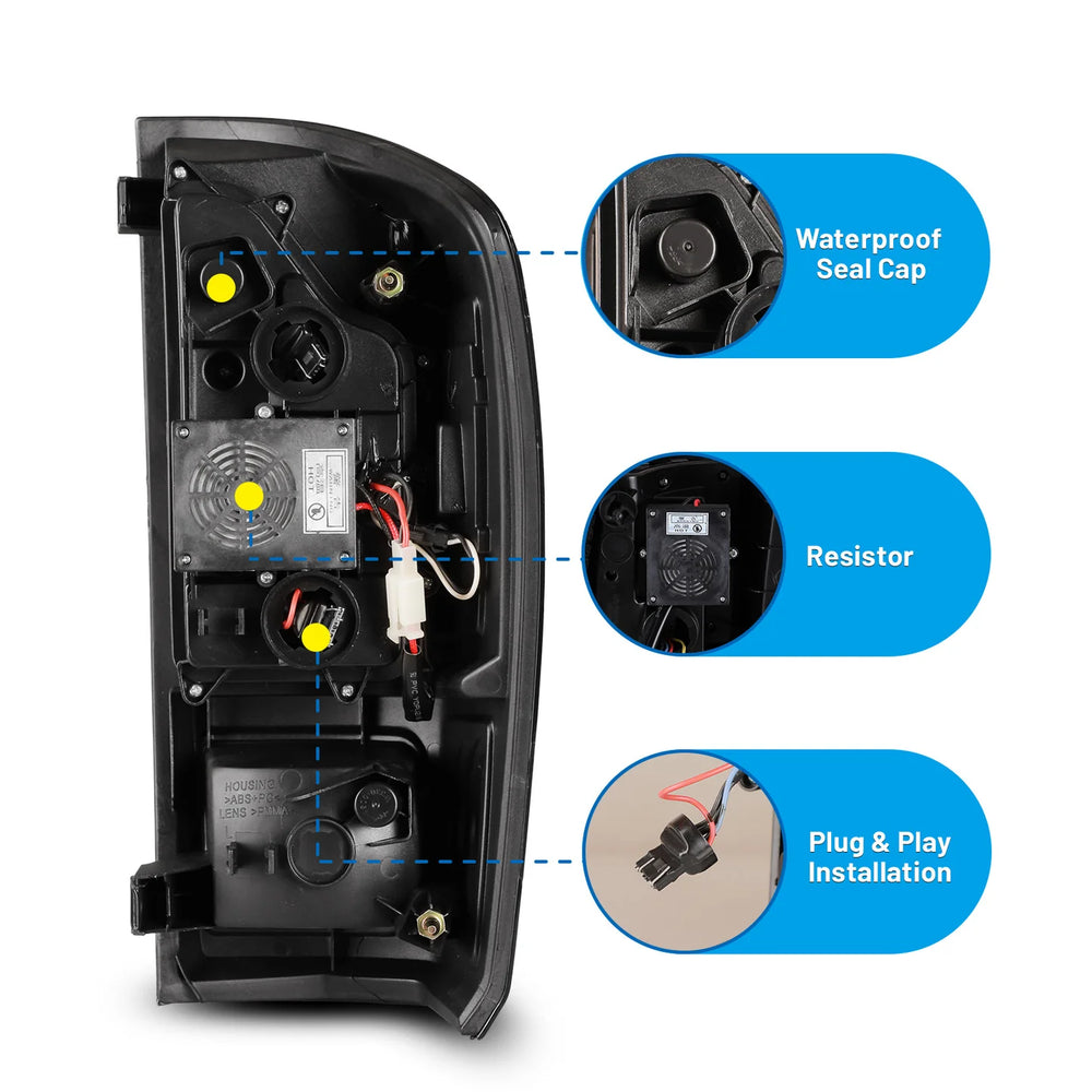 Winjet black tail light