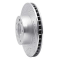 R1 87-95 BMW 735IL Front Left Drilled & Slotted Silver Brake Rotor