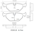 Brembo 82-92 BMW M3 2.3 HP2 Pads - Rear