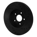 R1 01-08 Ford Mondeo (Mexico) Front Left Drilled & Slotted Black Brake Rotor
