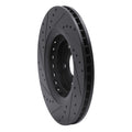 R1 08-21 Lexus RX350 Front Right Drilled & Slotted Black Brake Rotor