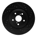 R1 08-21 Lexus RX350 Front Right Drilled & Slotted Black Brake Rotor