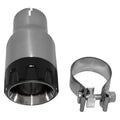 Exhaust Tip Exhaust Tip 3.50 Inch Angled Brushed Ss/Black Alum Fits 2.50 In Tubing-Clamp On Flowmaster