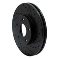 R1 02-07 Nissan X-Trail (Mexico) Front Right Drilled & Slotted Black Brake Rotor