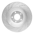 R1 05-11 Audi A6 Quattro Rear Right Drilled & Slotted Silver Brake Rotor