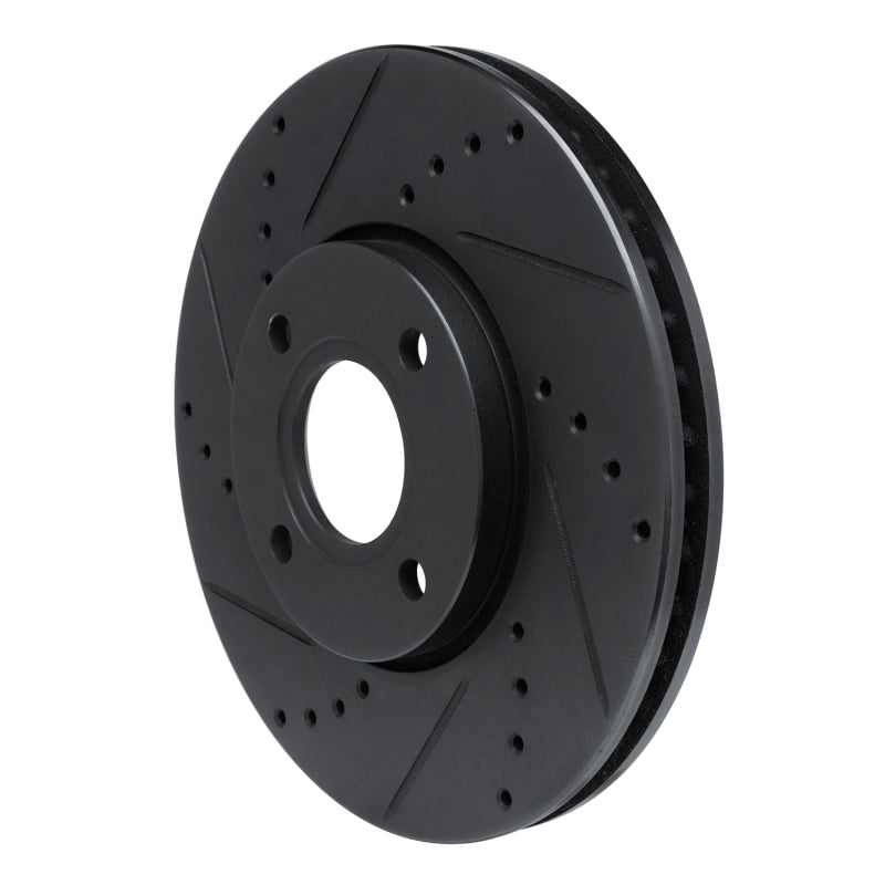 R1 13-16 Ford Ecosport (Mexico) Front Left Drilled & Slotted Black Brake Rotor