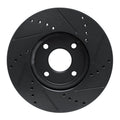 R1 13-16 Ford Ecosport (Mexico) Front Left Drilled & Slotted Black Brake Rotor