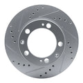 R1 87-95 Porsche 968 Front Left Drilled & Slotted Silver Brake Rotor