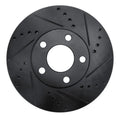 R1 98-98 Volkswagen Passat (USA/Canada) Front Right Drilled & Slotted Black Brake Rotor