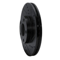 R1 98-98 Volkswagen Passat (USA/Canada) Front Right Drilled & Slotted Black Brake Rotor