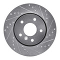 R1 94-02 Land Rover Range Rover Front Right Drilled & Slotted Silver Brake Rotor