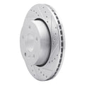 R1 94-02 Land Rover Range Rover Front Right Drilled & Slotted Silver Brake Rotor