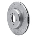 R1 11-19 BMW 640I Gran Coupe Front Right Drilled & Slotted Silver Brake Rotor