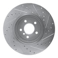 R1 11-19 BMW 535D xDrive Front Left Drilled & Slotted Silver Brake Rotor