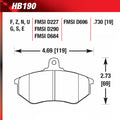 Hawk Performance Reace Blue 9012 Brake Pads