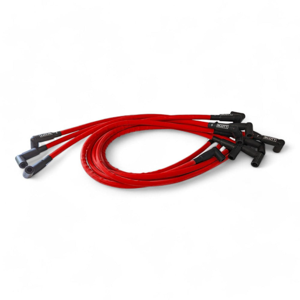 BBC Spark Plug Wire Set 90-Degree - Red